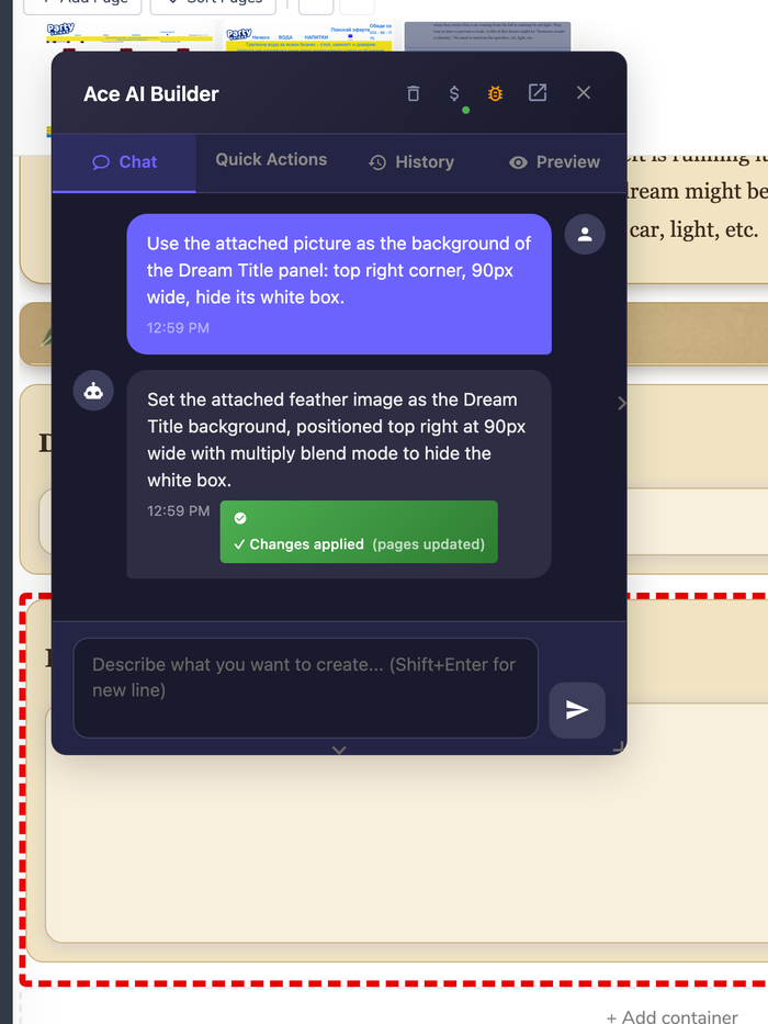 ACE AI confirms the change