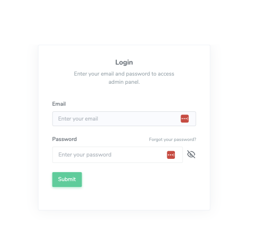 Login screen inside WordPress
