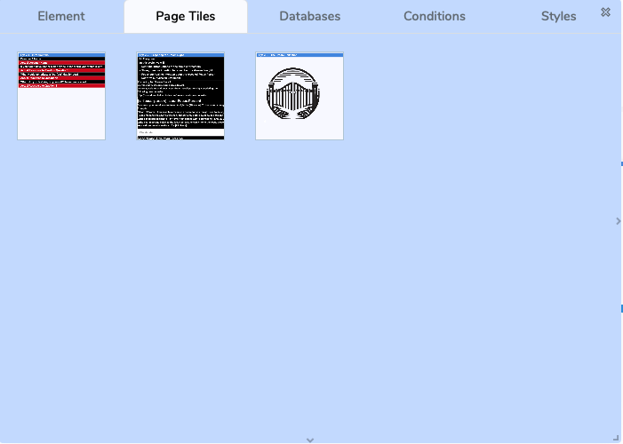 Floating Design Panel - Page/Tile Mode