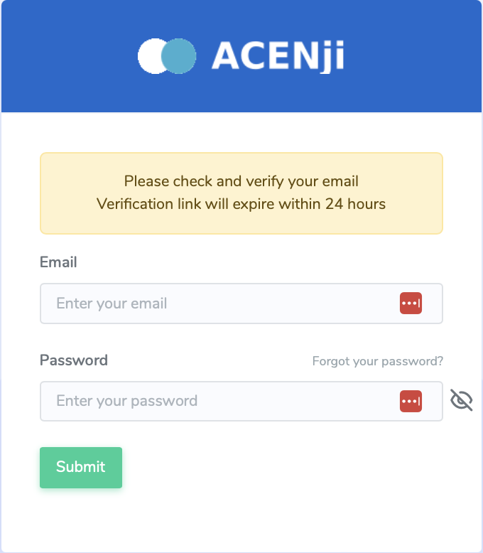 Check and Verify your email