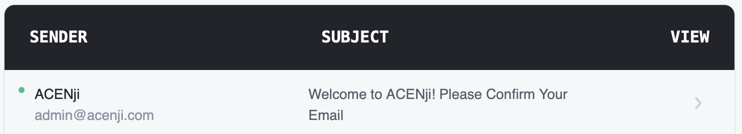 Find the Welcome email